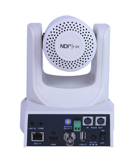 NDI PTZ Video Camera White Back